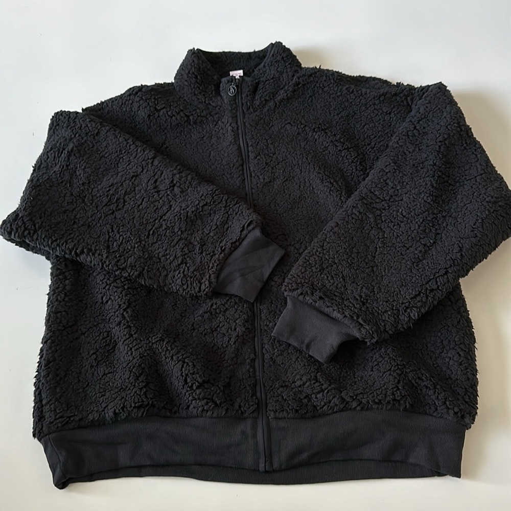 VICTORIA'S SECRET Cozy Fleece Full-Zip Mock Neck Jacket Size L - Picture 6 of 12